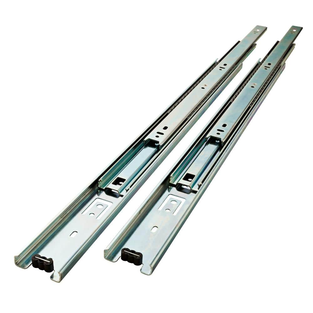 1 Pair 22 in. Full Extension Side Mount Ball Bearing Drawer Slide Set (2 Pieces) - Hercitys