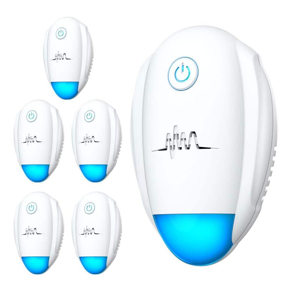 3-5-Watt Unscented Ultrasonic Indoor Pest Repellent Plug for Bugs, Mice, Roach, Mosquitoes (6-Pack) - Hercitys
