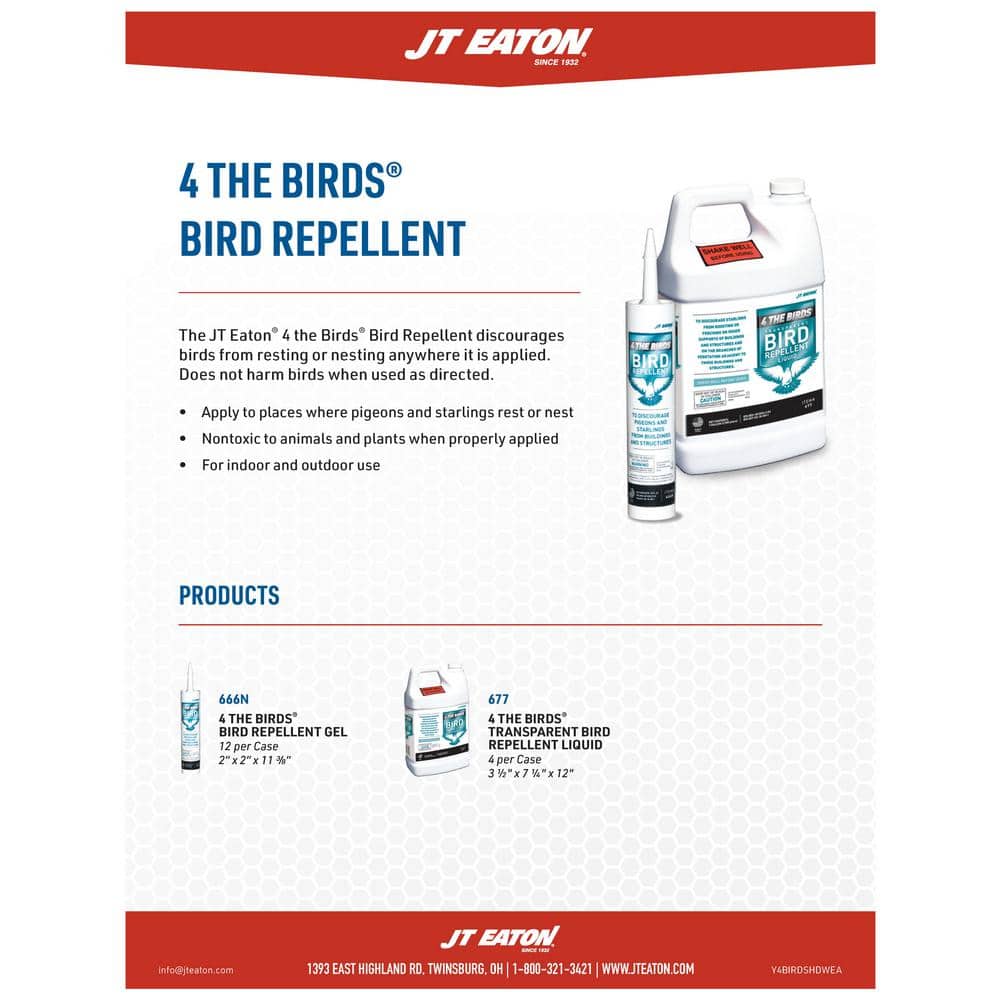 1 gal. 4 the Birds Repellent Liquid Container - Hercitys