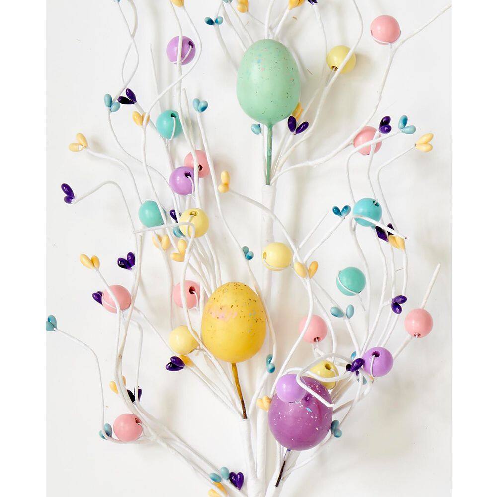 29 in Easter Floral Twig Spray with Eggs and Pips, Set of 3 - Hercitys