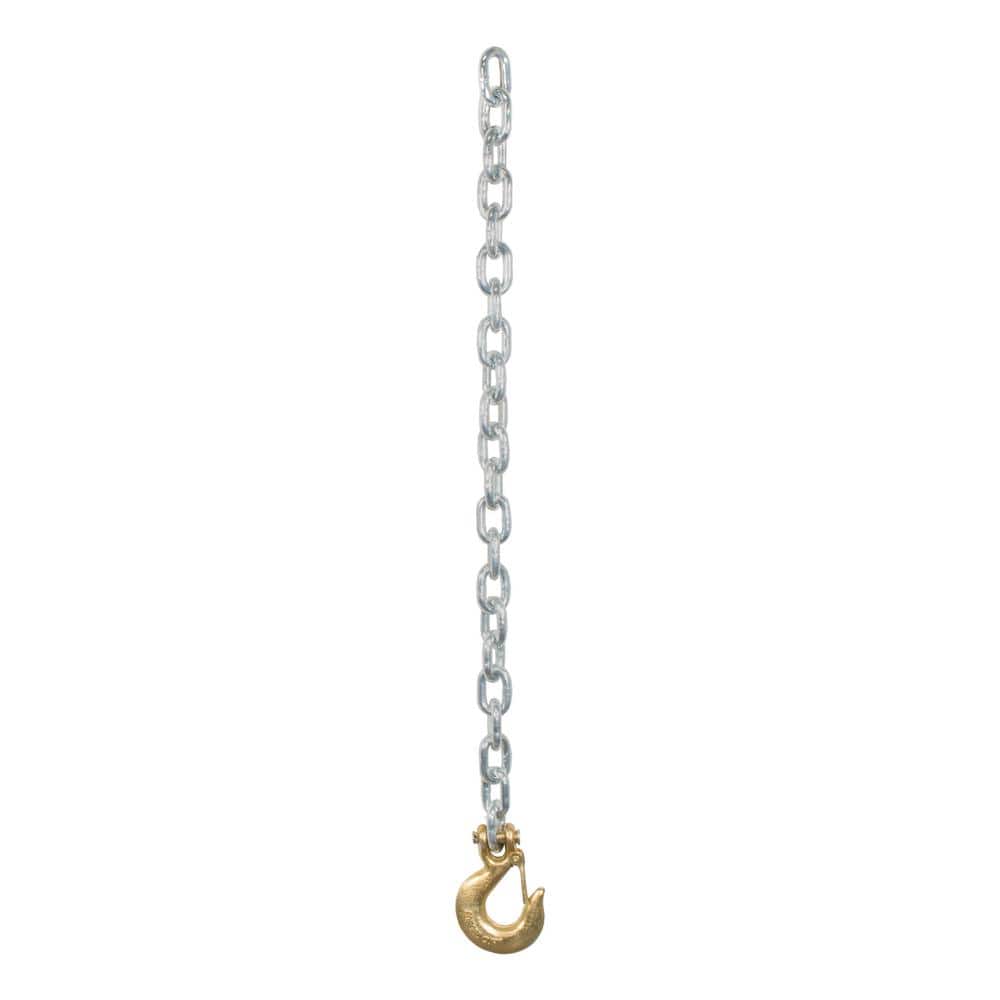 35″ Safety Chain with 1 Clevis Hook (16,200 lbs., Yellow Zinc) - Hercitys