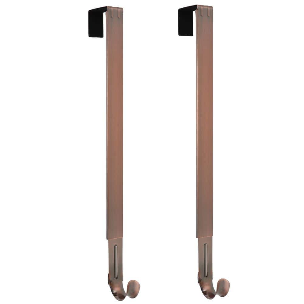 15.75 in. Oil-Rubbed Bronze Metal Adjustable Wreath Hanger (2-Pack) - Hercitys
