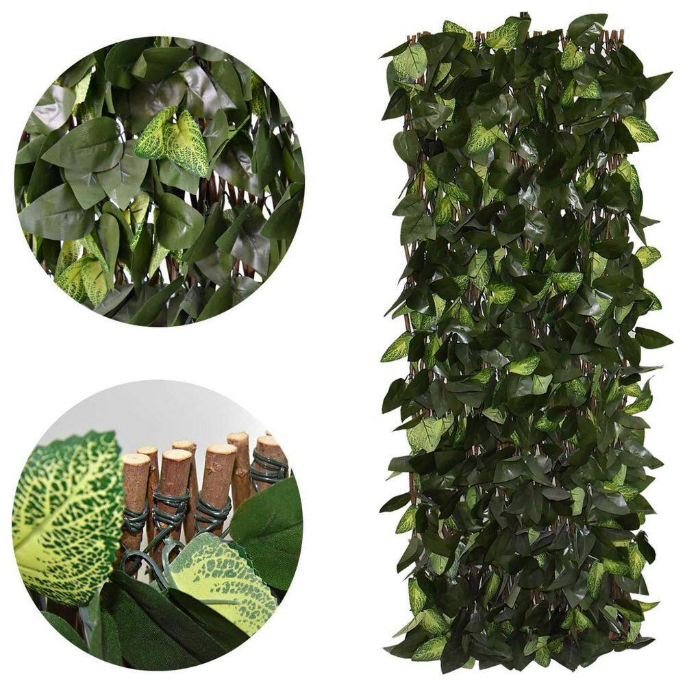 22 in. L x 120 in. W Mint Expandable Fence Privacy Screen for Balcony Patio Outdoor - Hercitys