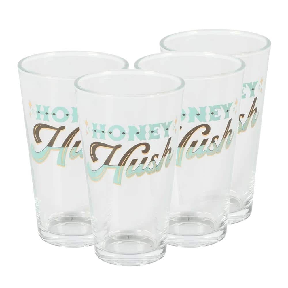 4-Piece 16 oz. Glass Honey Hush Tumbler Set - Hercitys