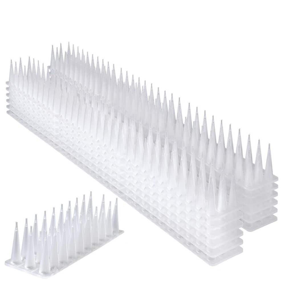 12-Pack Bird Spikes Plastic Fence Spikes for Small Birds Pigeons Squirrels Raccoons No More Bird Nests and Poop - Hercitys