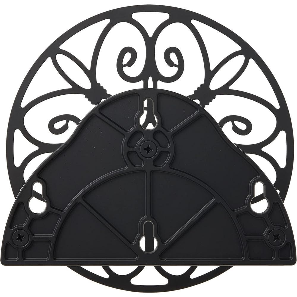 125 ft. Black Cast Aluminum HB Decorative Hose Hanger Garden Hose Reel - Hercitys