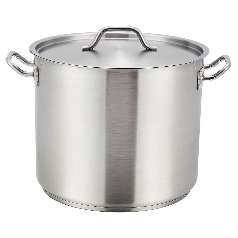 20 qt. Stainless Steel Stock Pot with Cover - Hercitys