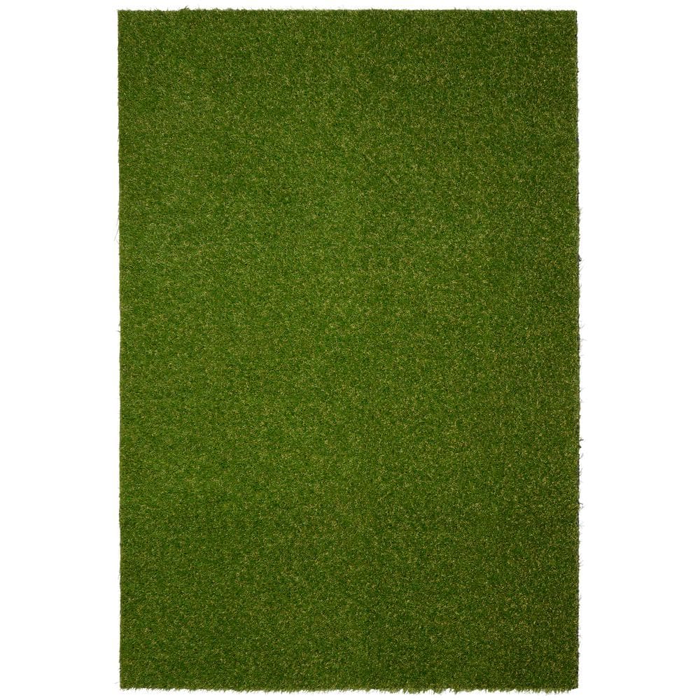 5 ft. x 7 ft. Green Artificial Grass Area Rug - Hercitys