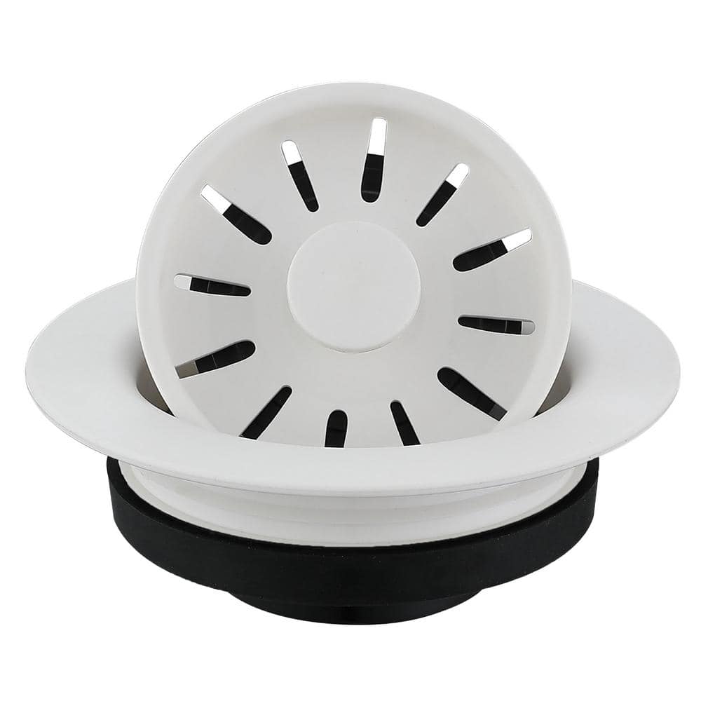 3-1/2 in. Kitchen Sink Decorative Disposal Flange in White - Hercitys