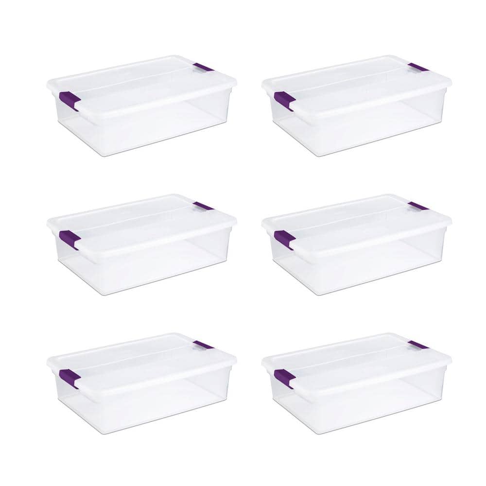 17551706 32 Qt. Clear View Storage Container (6-Pack) - Hercitys