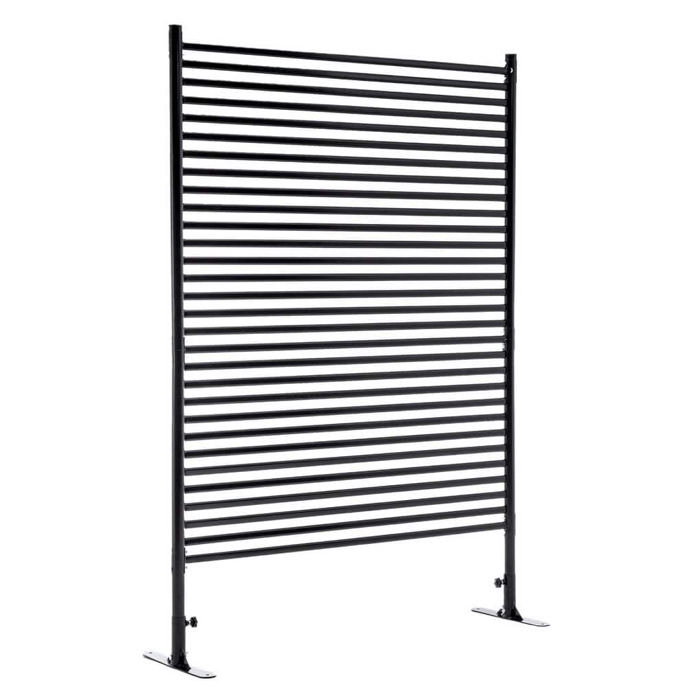 3.8 ft. W x 6 ft. H Outdoor Freestanding Privacy Screen Metal Slatted Privacy Fence Panels Outside and Patio (1-Piece) - Hercitys