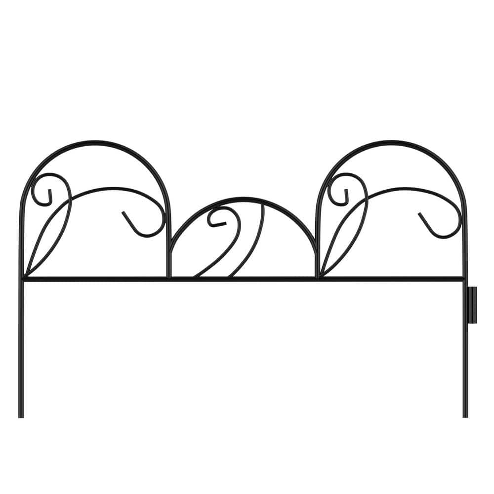 11 in. Metal Decorative Mimosa Garden Fencing (Set of 5) - Hercitys