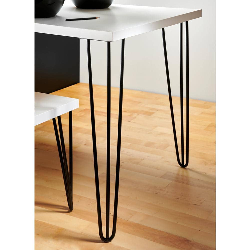 16 in. Black Matte Steel Hairpin Table Legs (4-Pack) - Hercitys