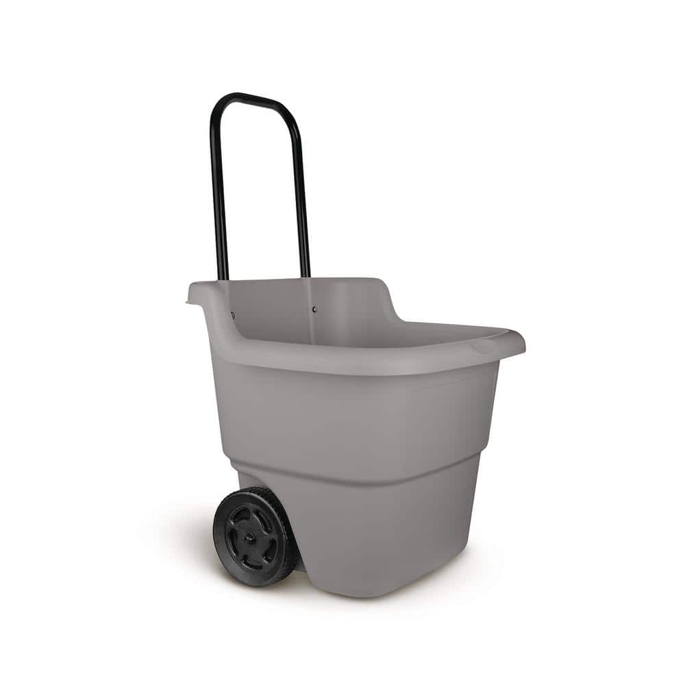 2 cu. ft. Portable Plastic Gray Garden Cart - Hercitys
