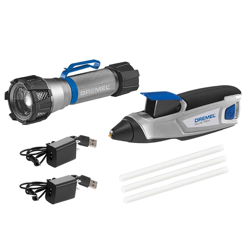 4V Cordless USB LED Flashlight with 4V Cordless USB Glue Pen - Hercitys