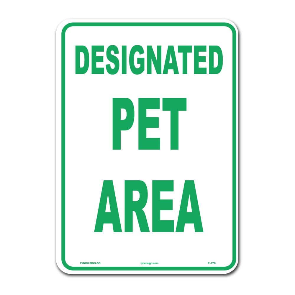 10 in. x 14 in. Designated Pet Area Sign Printed on More Durable Thicker Longer Lasting Styrene Plastic - Hercitys