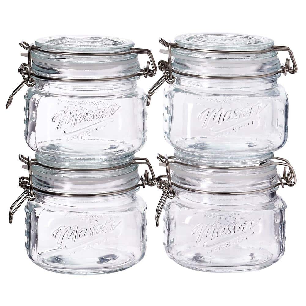16.9 oz. Preservative Jar with Lid (Set of 4) - Hercitys