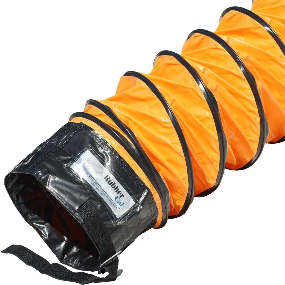 20 in. D x 25 ft. Air Ventilator Orange Coil – Flexible Ducting – Orange - Hercitys