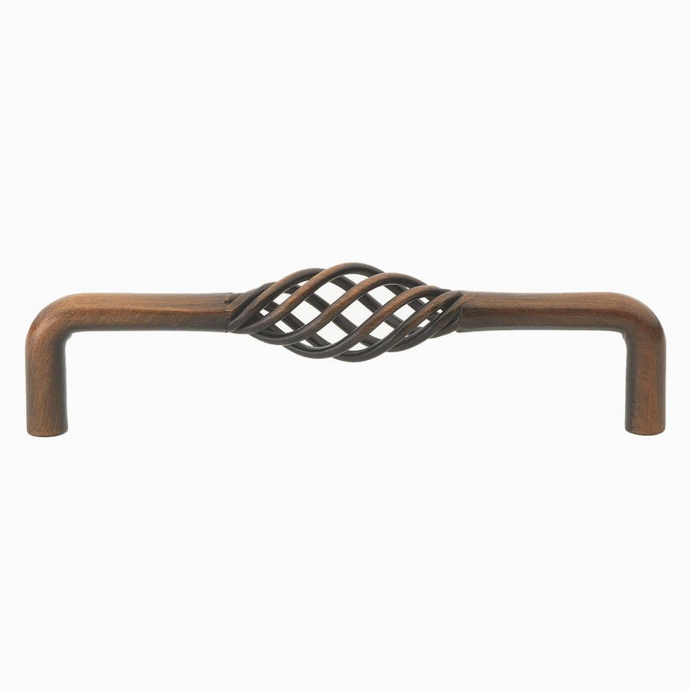 5 in. Center-to-Center Rustic Bronze Birdcage Cabinet Pulls (10-Pack) - Hercitys