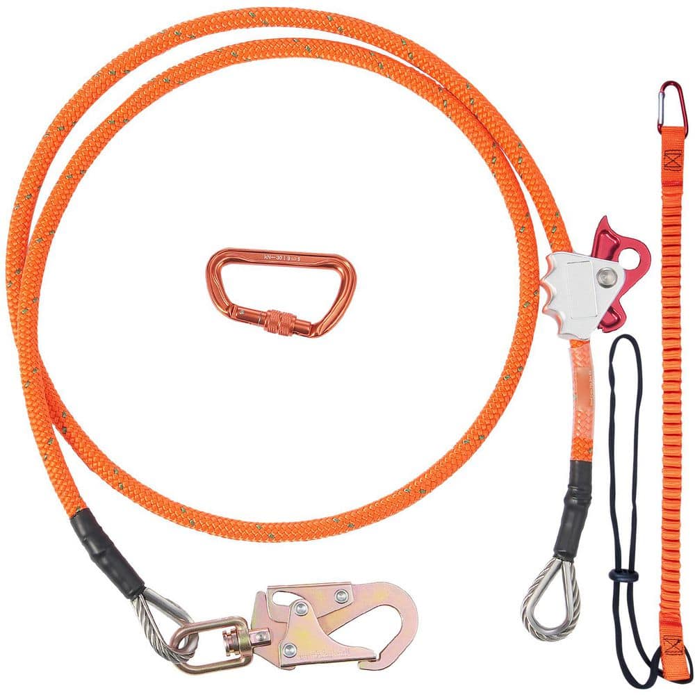16mm Steel Core Flipline, 8ft. (2. 4m) Arborist Flipline, for Tree Climbing, 30KN Breaking Tension for Fall Protection - Hercitys