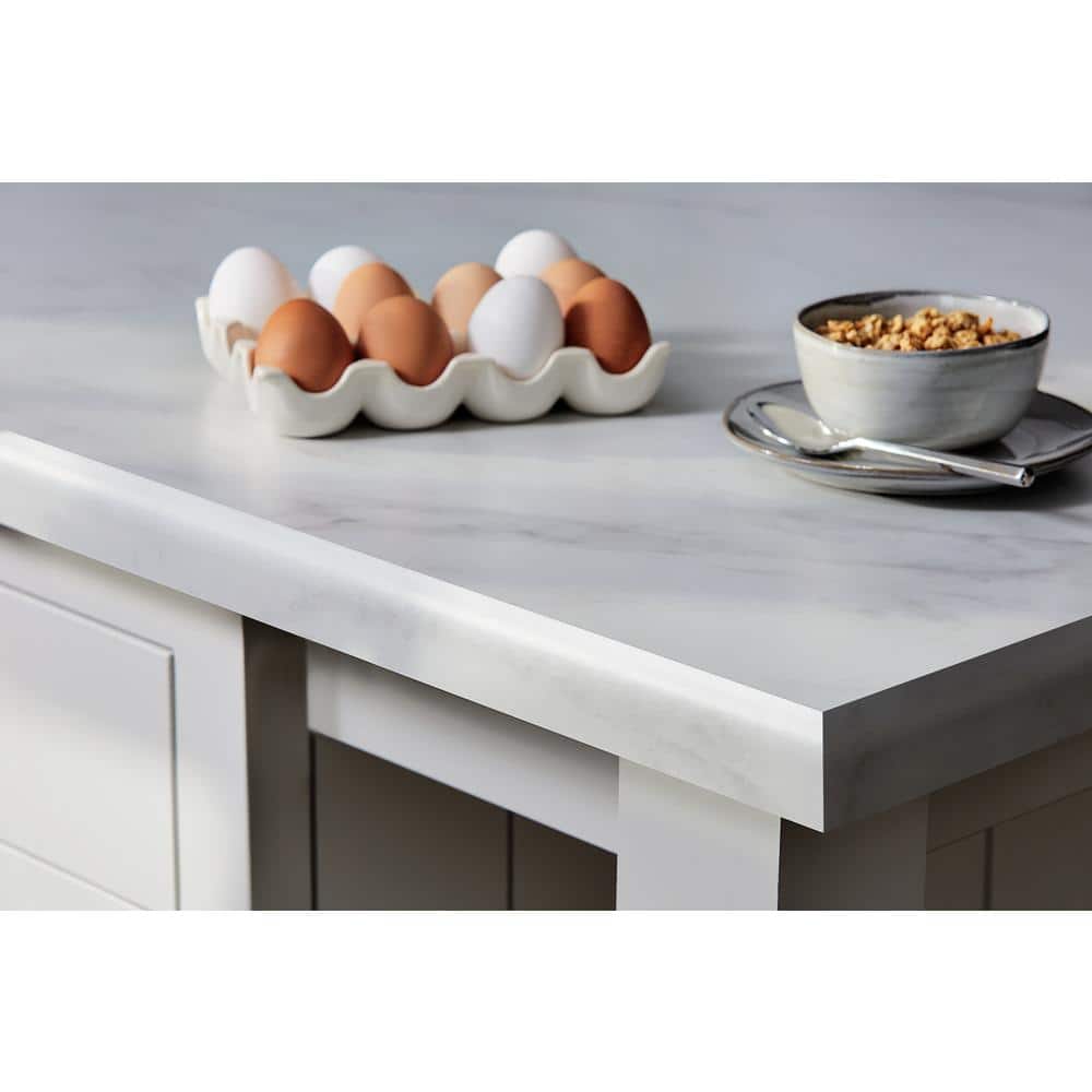 5 ft. x 12 ft. Laminate Sheet in 180fx Calacatta Cava with SatinTouch Finish - Hercitys