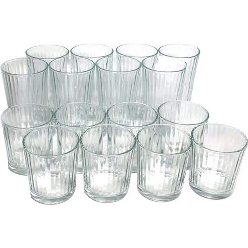 16-Piece Home Moonstone Glass Double Old Fashion and Tumbler Set - Hercitys