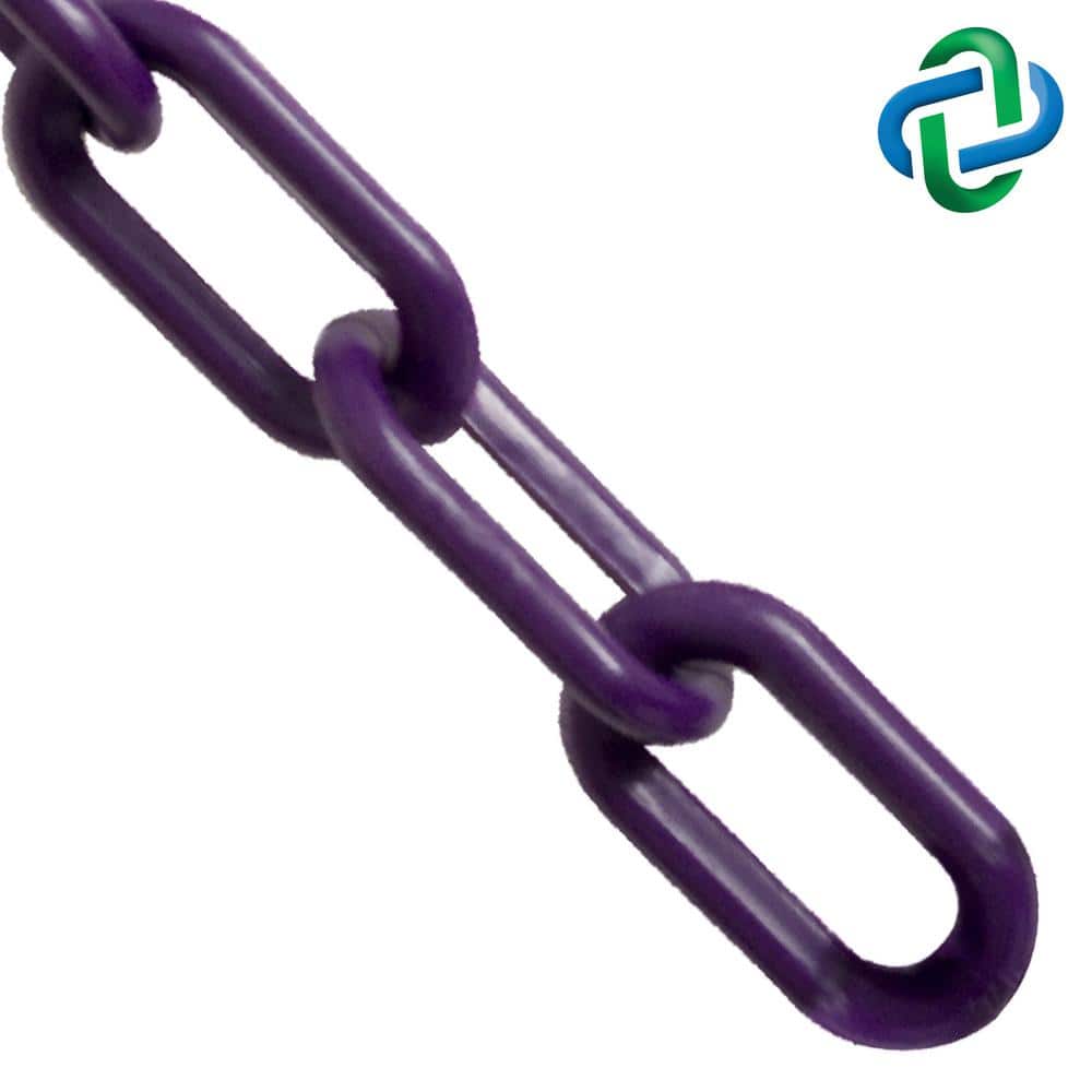 2 in. (#8, 51 mm) x 100 ft. Purple Plastic Barrier Chain - Hercitys