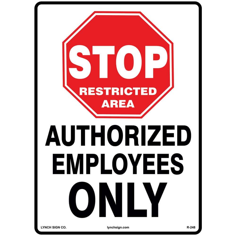 10 in. x 14 in. Authorized only Sign Printed on More Durable Longer-Lasting Thicker Styrene Plastic. - Hercitys