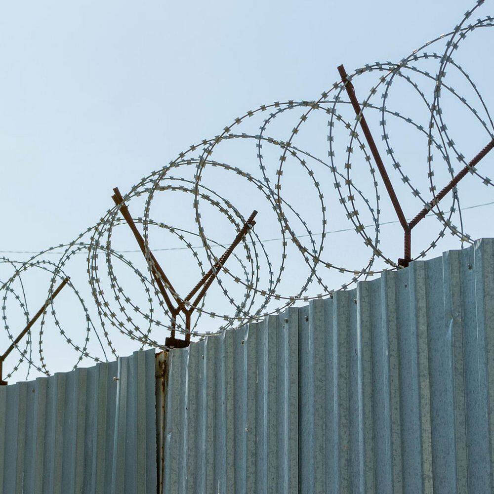 19 in. H Steel Garden Fence, 246 ft. 5 Coils 49 ft Razor Wire Fencing Razor Fence Non-Rusting Razor Ribbon Barbed - Hercitys