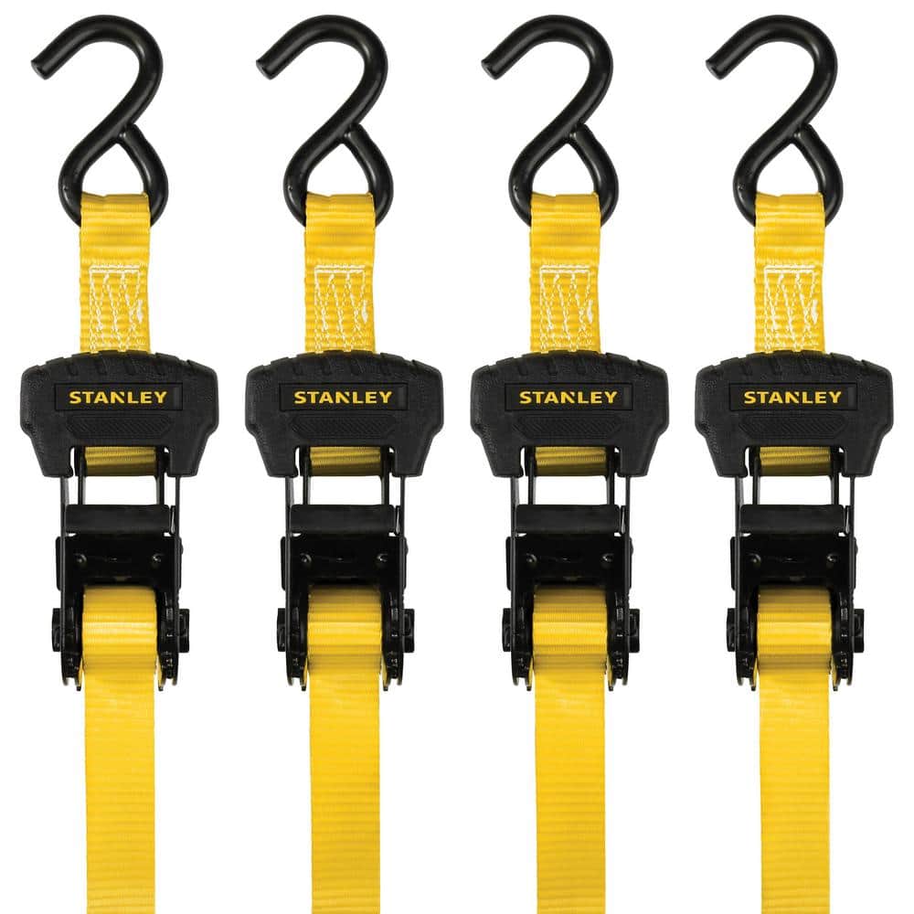 1.25 in. x 16 ft. / 3000 lbs. Break Strength Ratchet Straps (4-Pack) - Hercitys