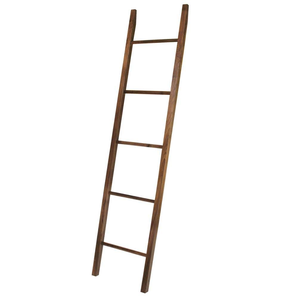 19 in. W x 1.75 in. D Natural Decorative Ladder with Solid Walnut - Hercitys