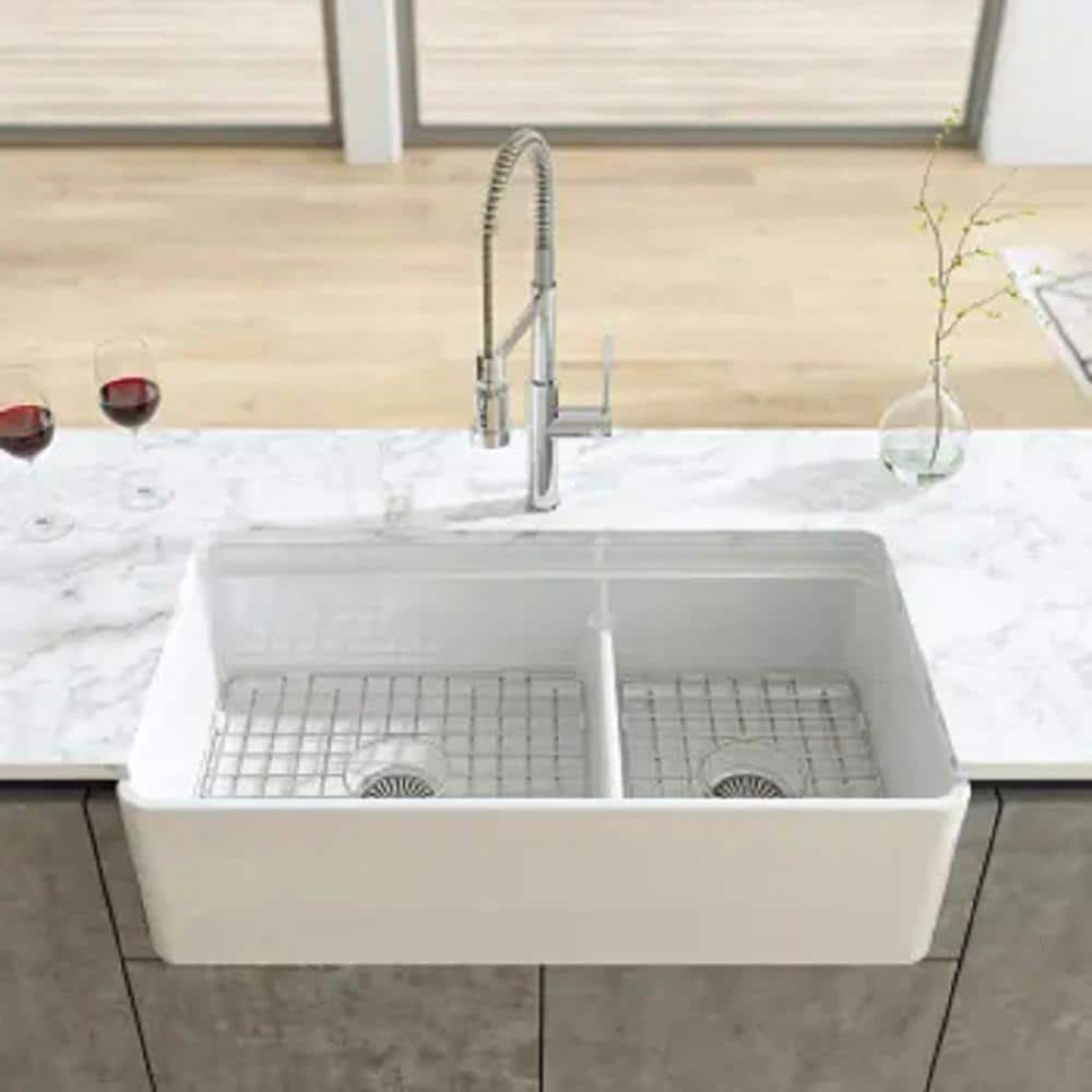 12.5 in. Grid for Small Side Fireclay Farmhouse Sink in Stainless Steel - Hercitys