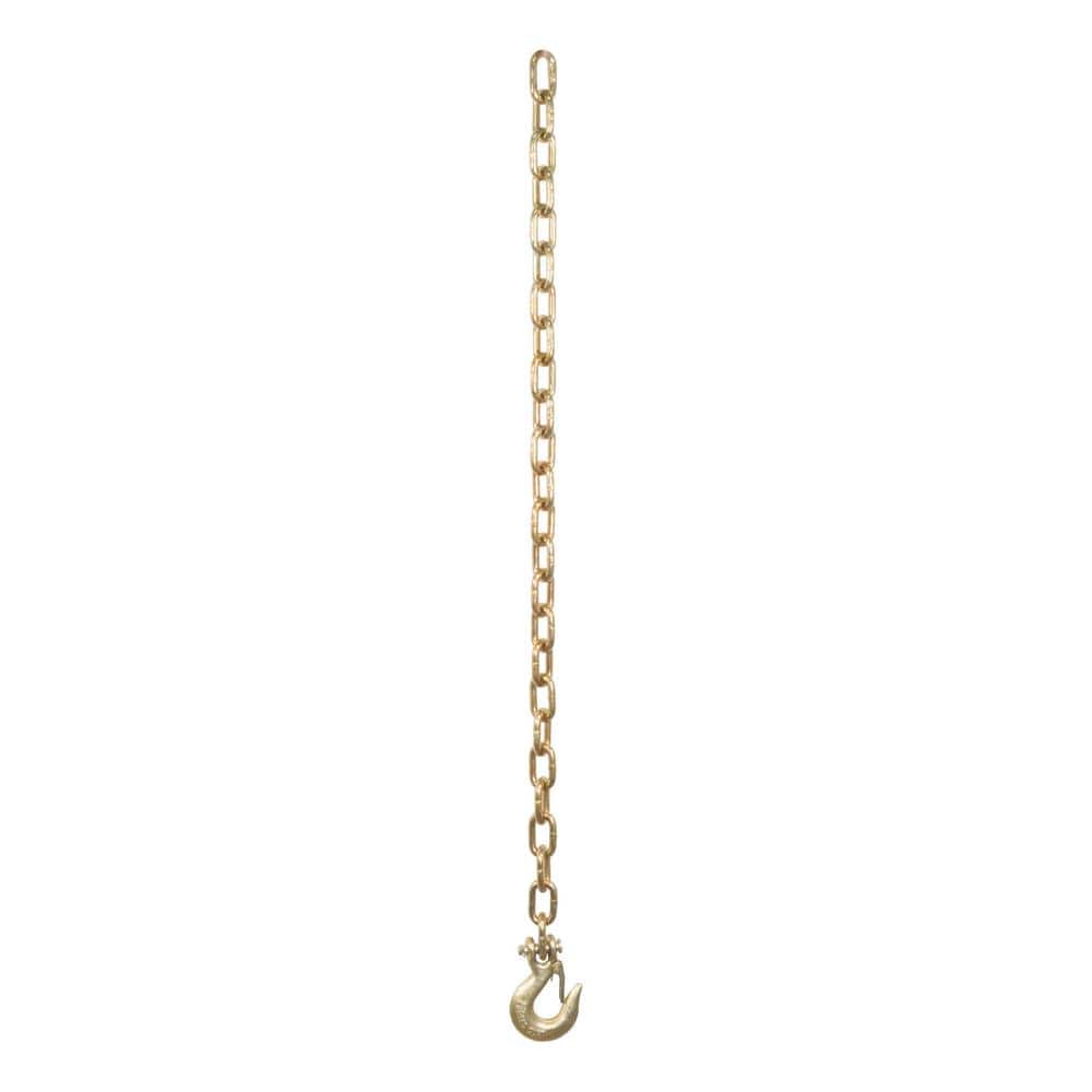35″ Safety Chain with 1 Clevis Hook (12,600 lbs., Yellow Zinc) - Hercitys