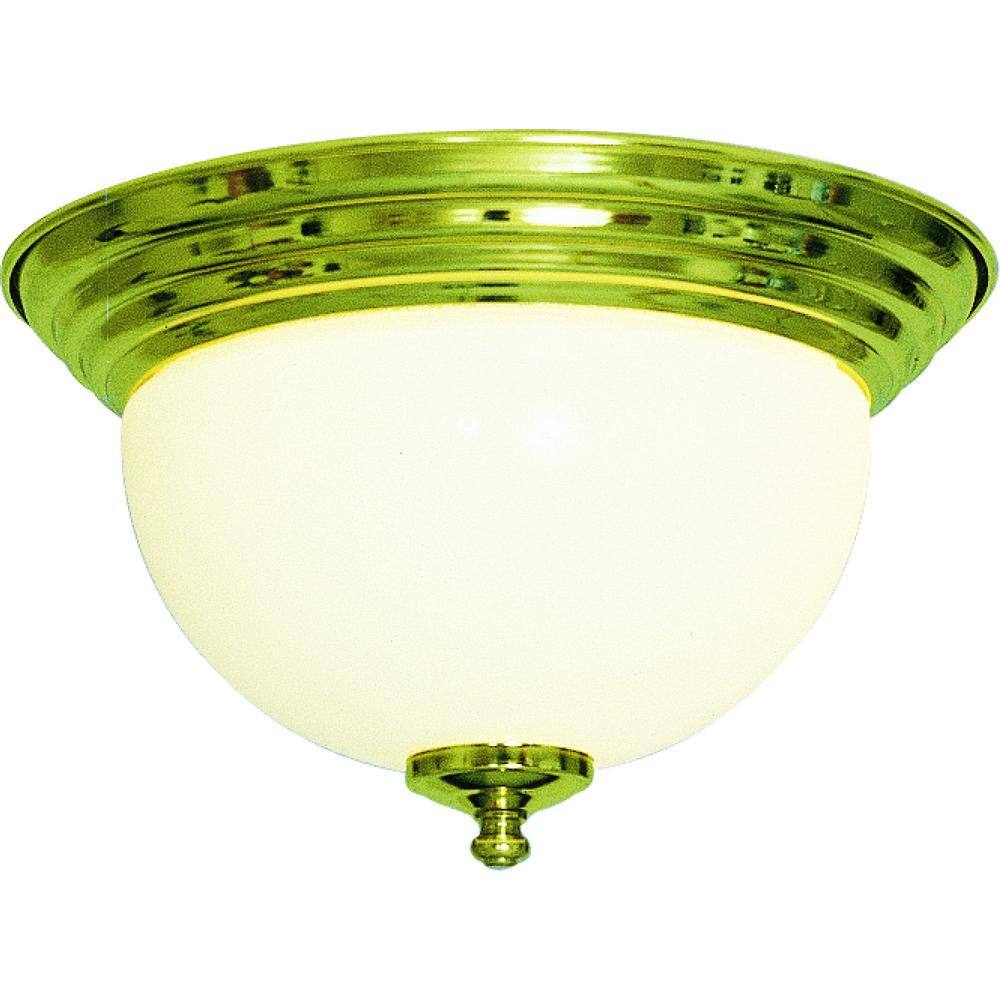 1-Light Polished Brass Flush Mount - Hercitys