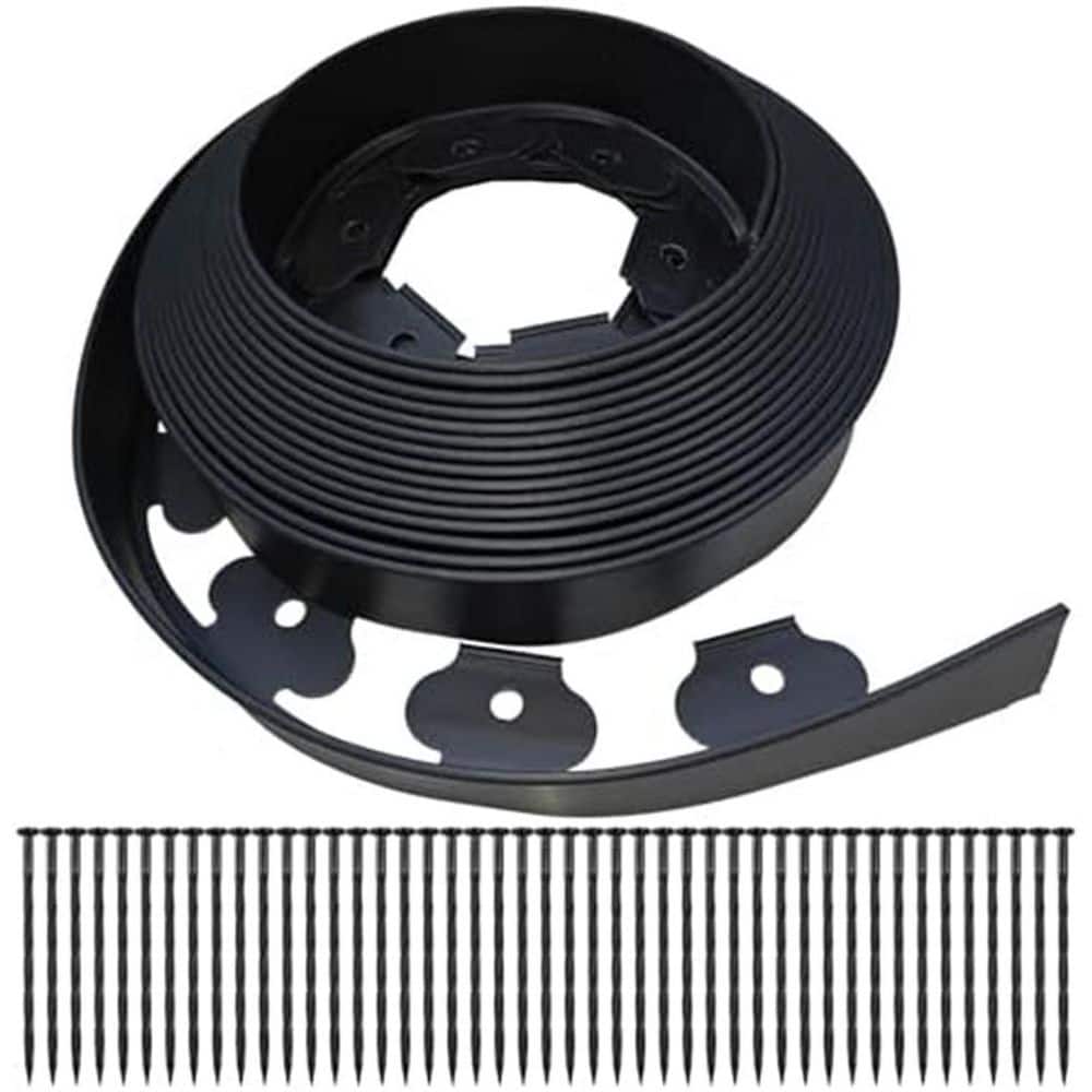 40 ft. Landscape Edging with 40 Spikes, No Dig Lawn Border for Gardens - Hercitys