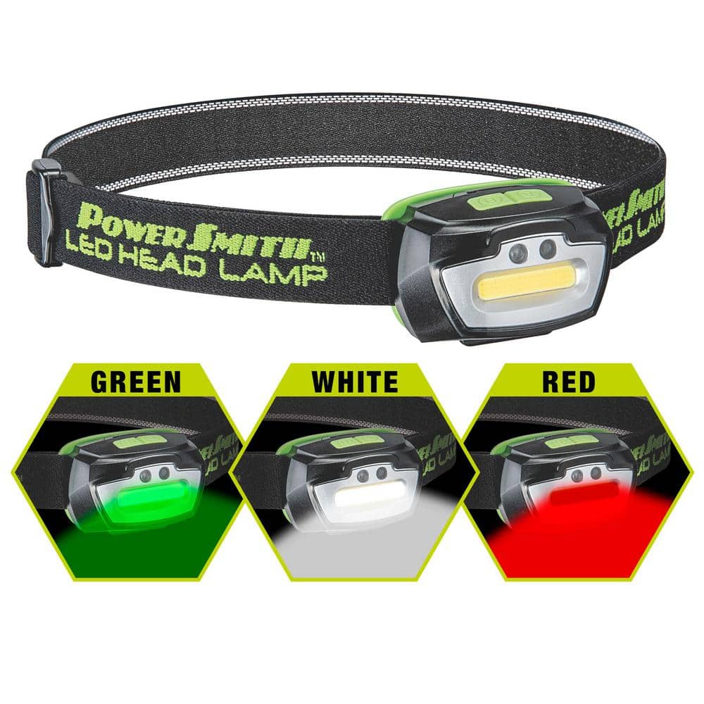 230 Lumens LED Motion-Sensor WeatherProof Headlamp with Adjustable Strap, High/Low/Strobe Modes and Batteries - Hercitys