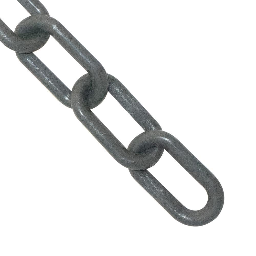 2 in. (#8, 51 mm) x 25 ft. Slate Gray Plastic Barrier Chain - Hercitys