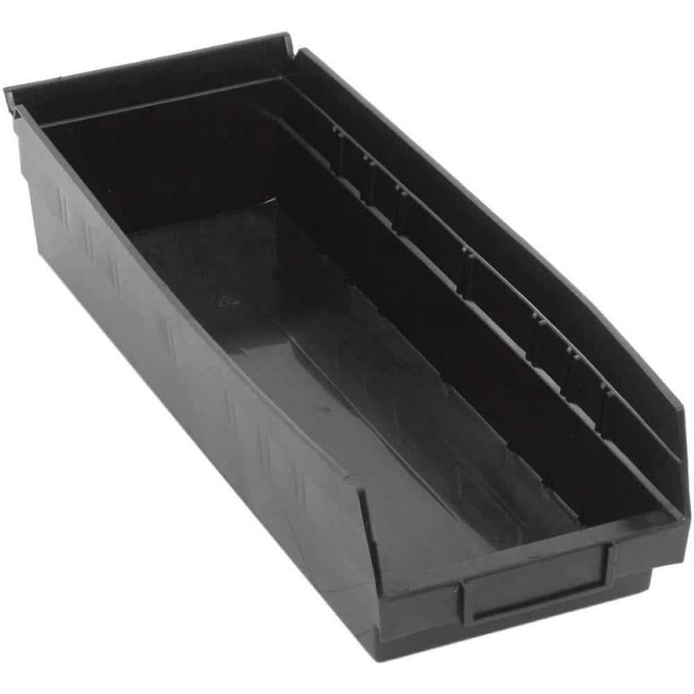 4 In. Economy 3.98 Qt. Shelf Bin in Black (20-Pack) - Hercitys