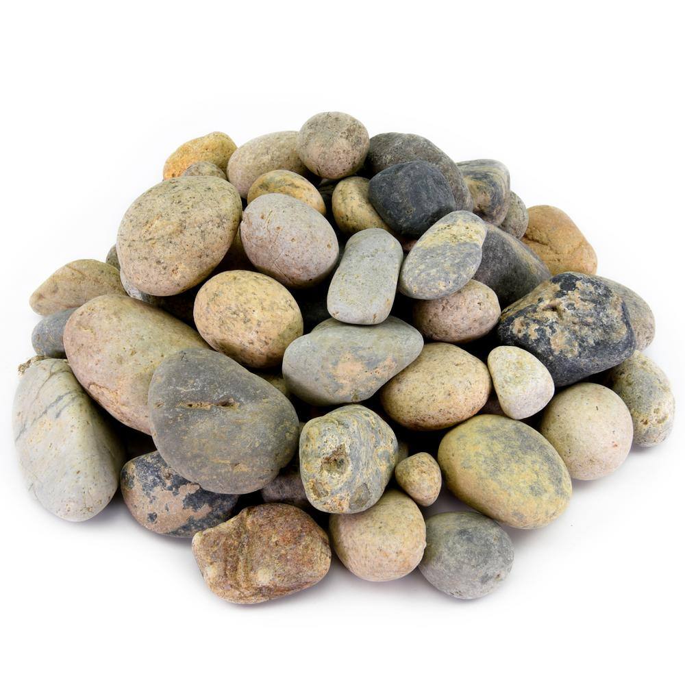 0.25 cu. ft. 3/8 in. Santa Fe Round Rock for Gardens, Landscapes and Ponds - Hercitys
