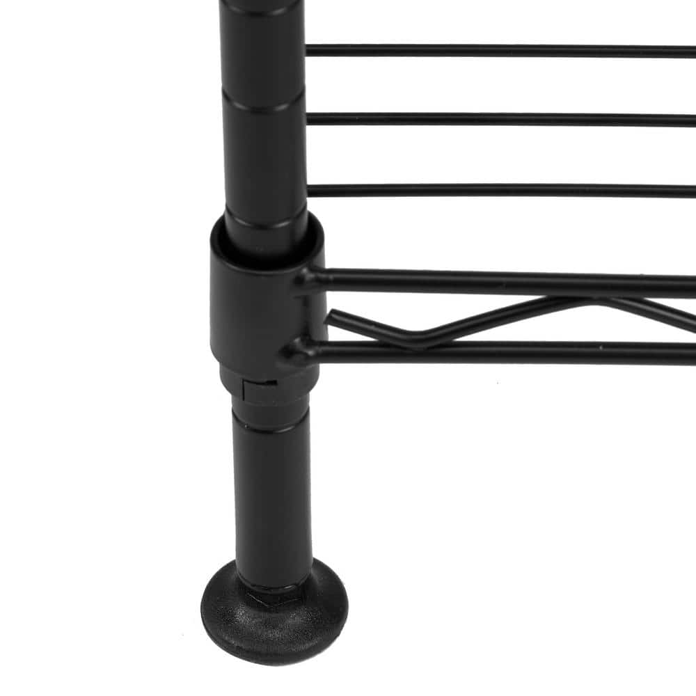 4-Tier Steel Freestanding Garage Storage Shelving Unit Black (19.69 in. W x 31.5 in. H x 11.81 in. D) - Hercitys
