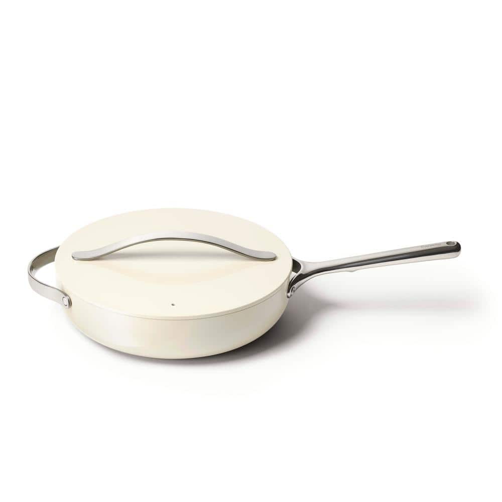 3 qt. Ceramic Nonstick Saute Pan in Cream - Hercitys