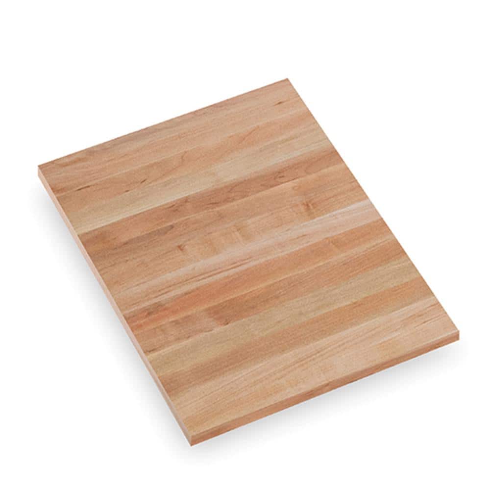 1.5 ft. L x 25 in. D x 1.5 in. T Finished Maple Solid Wood Butcher Block Countertop With Square Edge - Hercitys