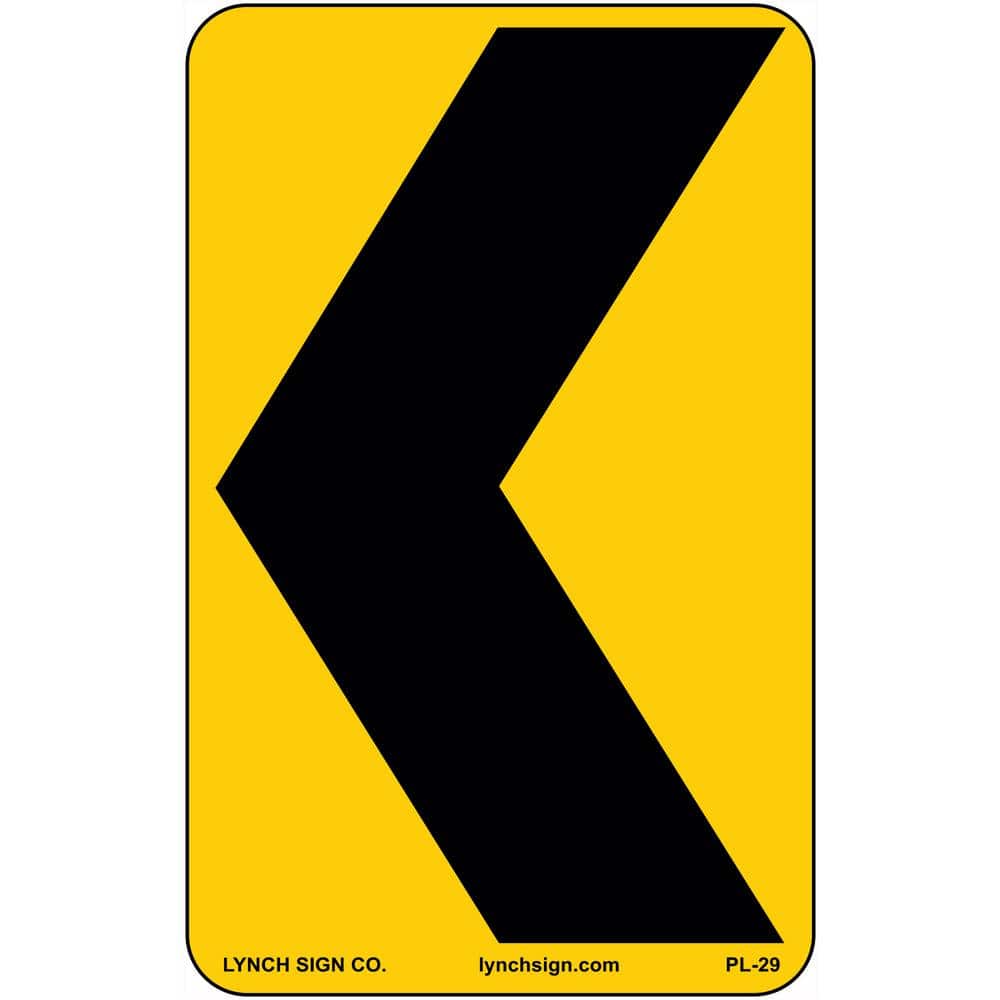 12 in. x 18 in. Left Arrow Sign Printed on More Durable, Thicker, Longer Lasting Styrene Plastic - Hercitys