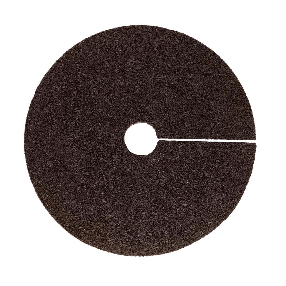 36 in. Brown Recycled Rubber Tree Ring (3-Pack) - Hercitys