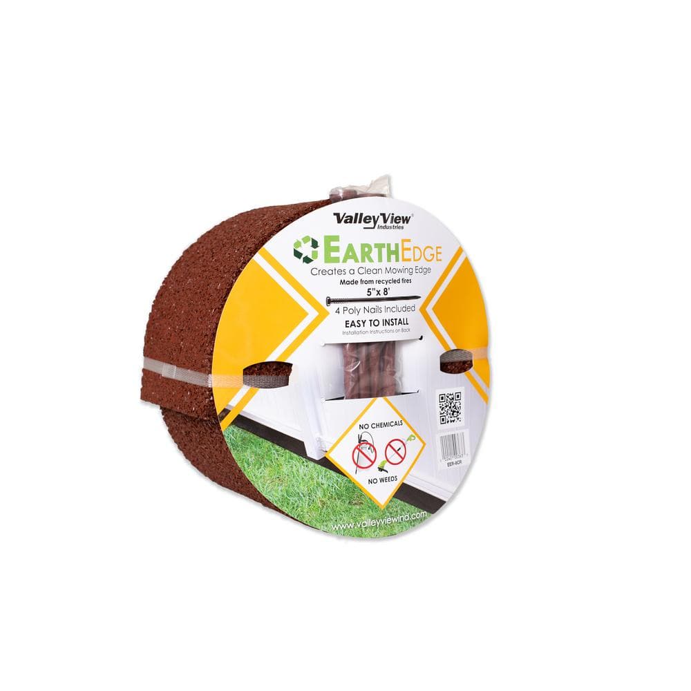 32 ft. L x 5 in. W x 5.5 in. H Cedar Red Four 8 ft. Rolls Earth Rubber Edging - Hercitys