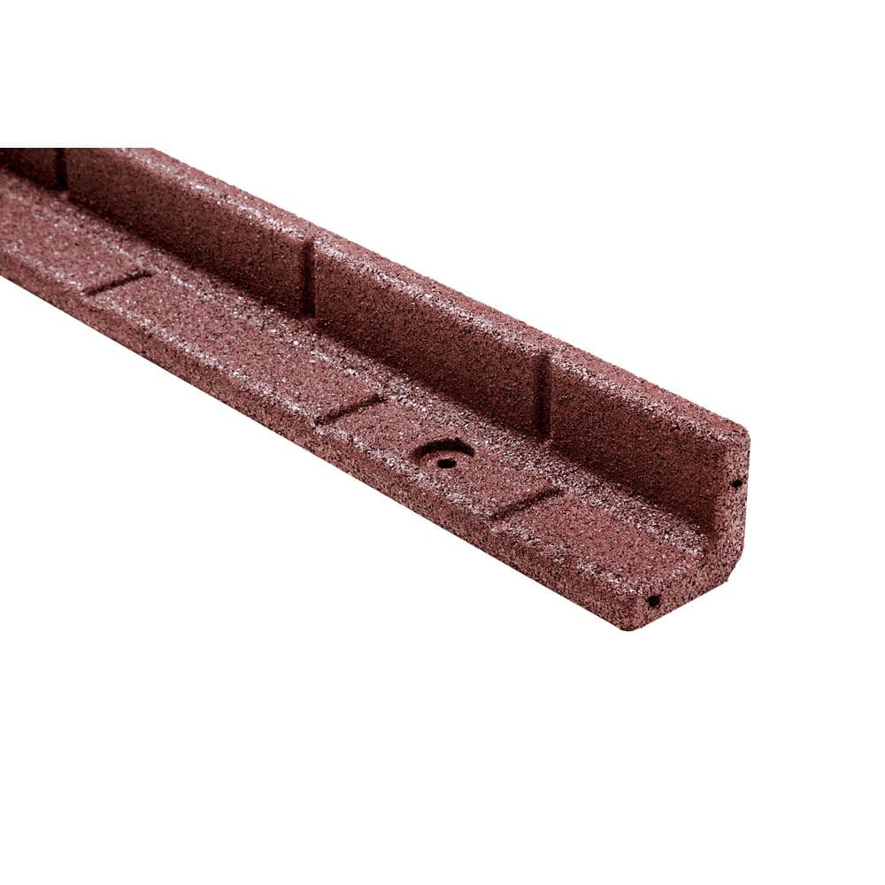 48 in. x 3 in. x 3 in. Roman Brick Red Rubber Edging (6-Pack) - Hercitys