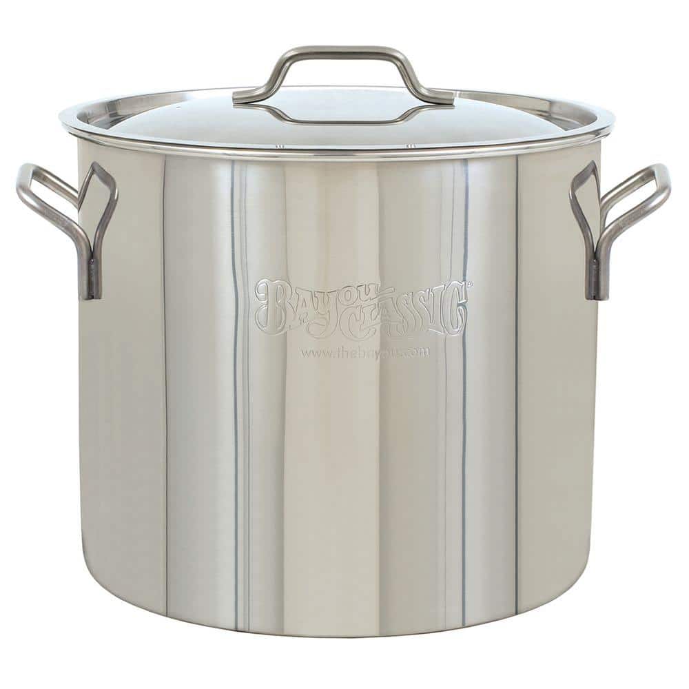 20 qt. Stainless Steel Stock Pot with Domed Lid - Hercitys
