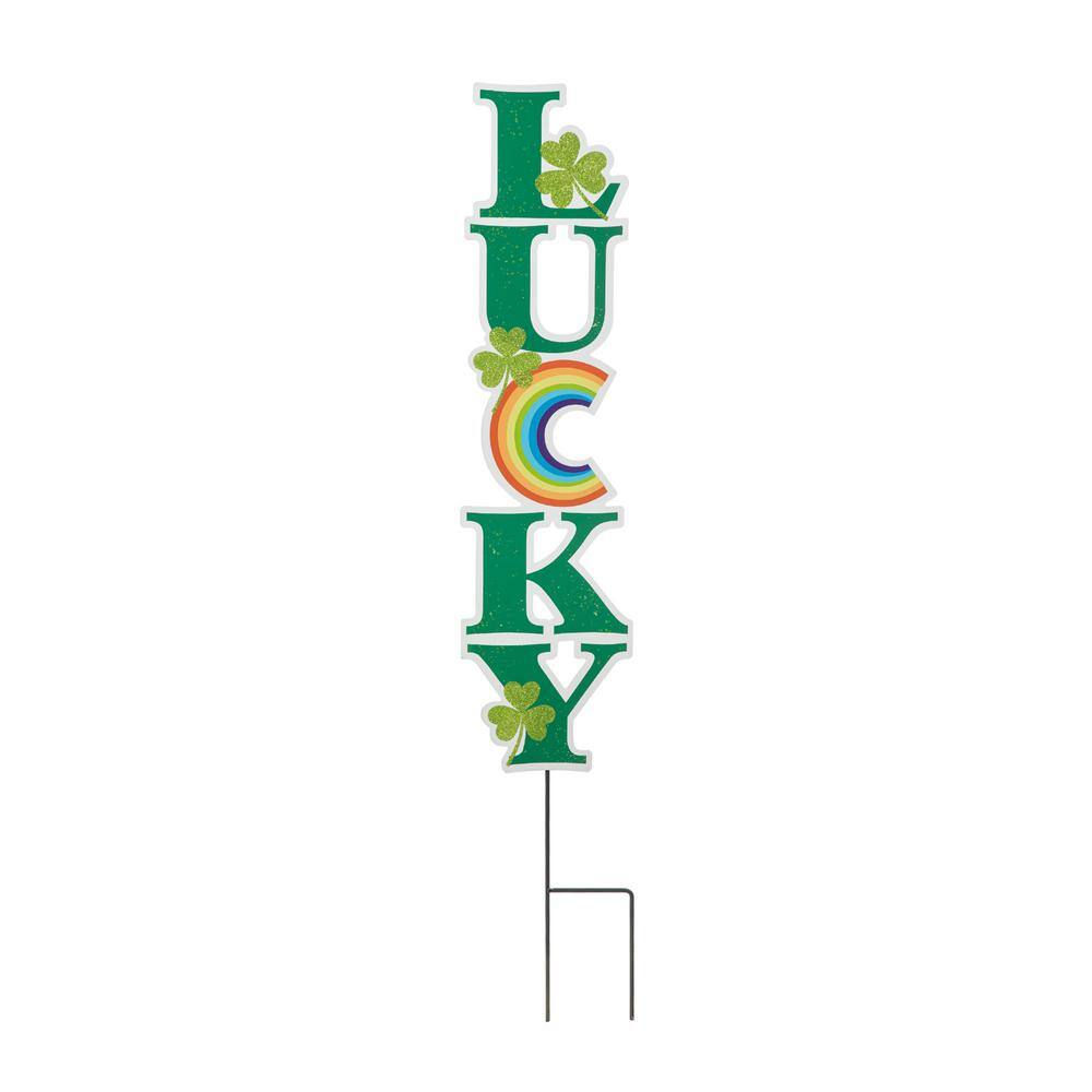 42 in. H St. Patrick’s Metal LUCKY Yard stake - Hercitys