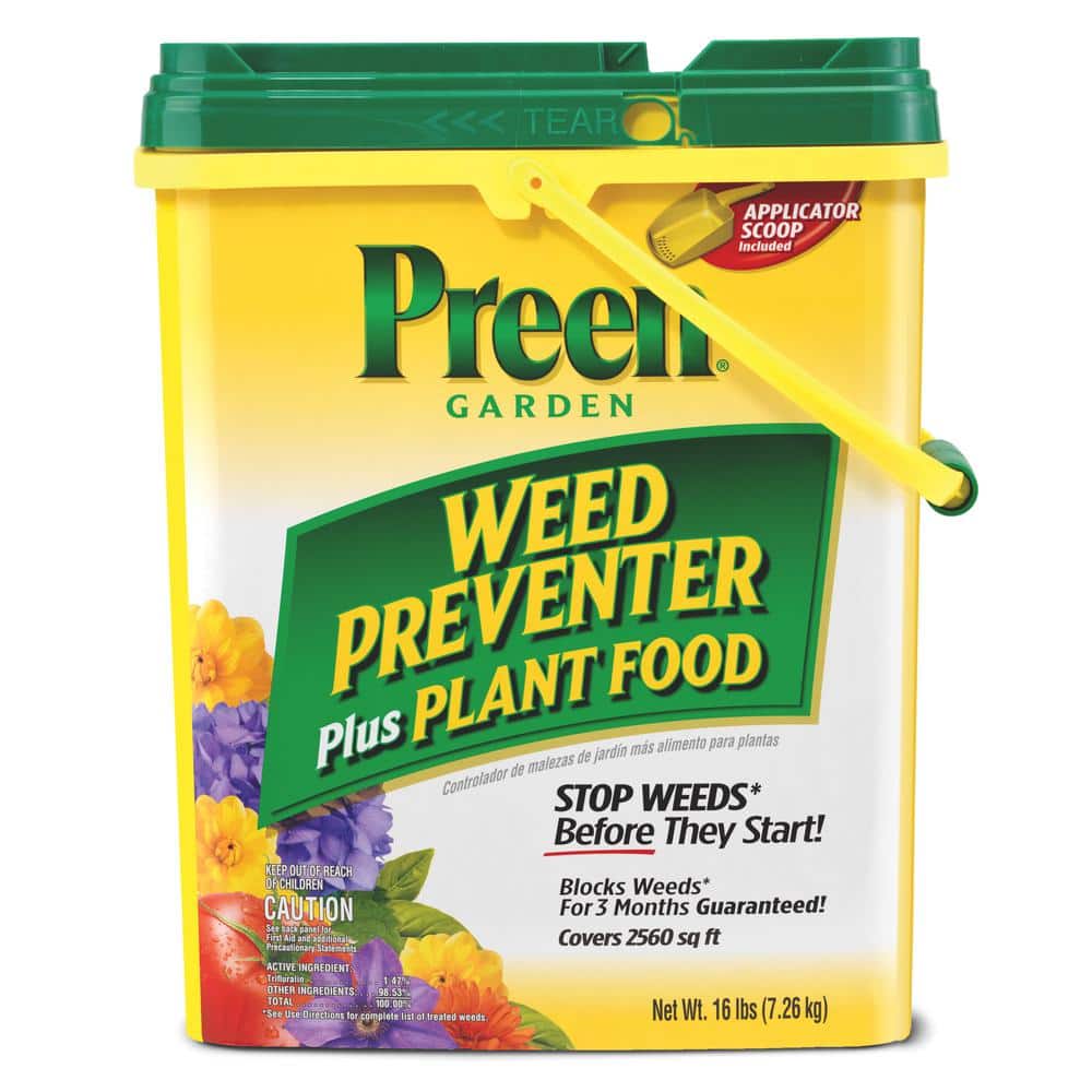 16 lbs. Granular Ready-to-Use Garden Weed Preventer Plus Plant Food - Hercitys