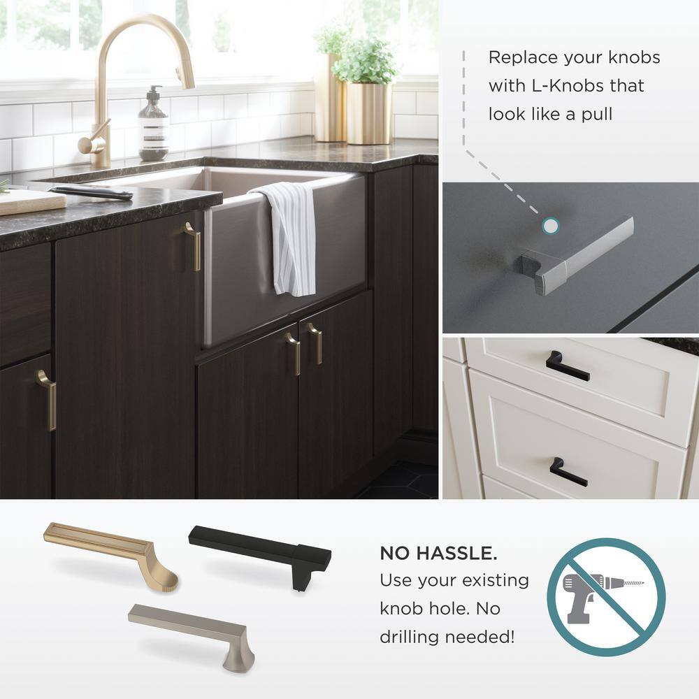 (10-Pack) Modern Track 3-23/32 in. (94 mm) Modern Matte Black T-Shaped Bar Cabinet Knobs - Hercitys